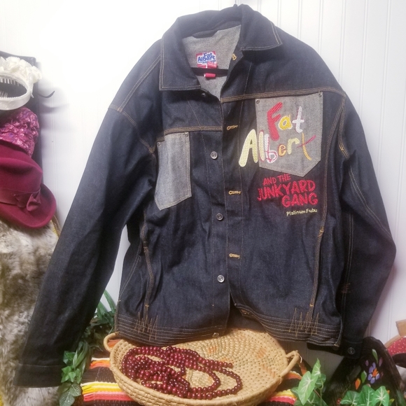 FUBU Other - VTG Fubu Platinum Fat Albert Jean Jacket Size XL